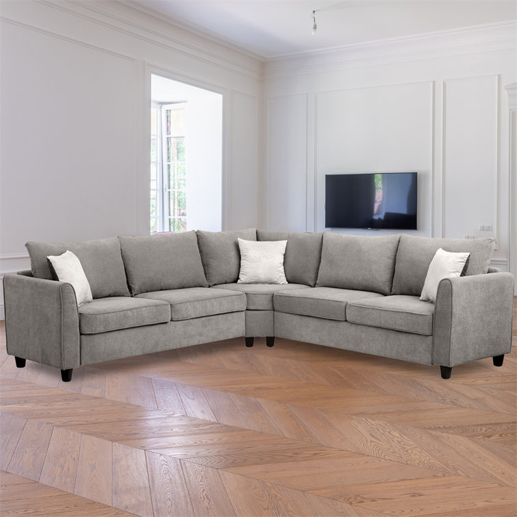 Latitude Run® 100" Wide Symmetrical Corner Sectional Wayfair Canada